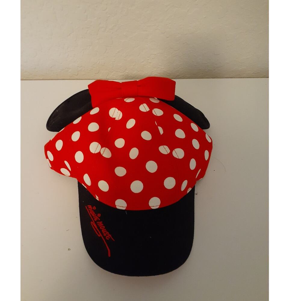 Disney Parks Walt Disney World Youth Minnie Mouse Ears Polka Dot Hat Cap OS
